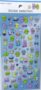 GAIA Mystery Friends Alien PET Stickerbogen Made in Japan - Bild 1 von 4