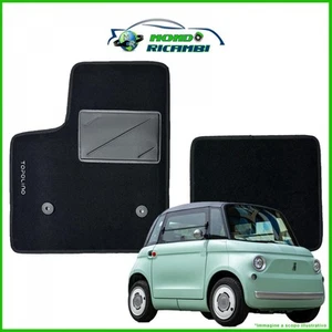 SERIE 2 TAPPETI - TAPPETINI IN MOQUETTE NERI PER FIAT TOPOLINO DAL 2023 IN POI - Imagen 1 de 6