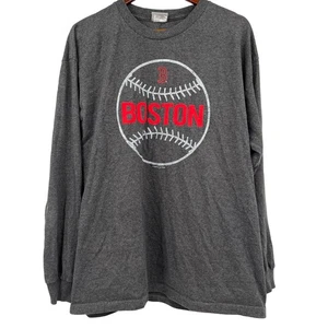 Mercancía Genuina Boston Red Sox Gris Manga Larga Béisbol Gráfico Camiseta Hombres XL - Imagen 1 de 7