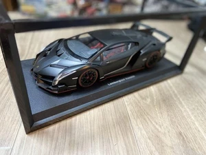 Kyosho Lamborghini Veneno Mini Car Used Rare Black Damaged Box - Picture 1 of 8