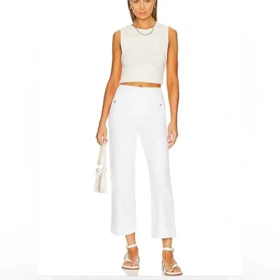 SPANX Stretch Twill Cropped Wide Leg Pant in Bright White NWT Size MP - Image 1 of 4