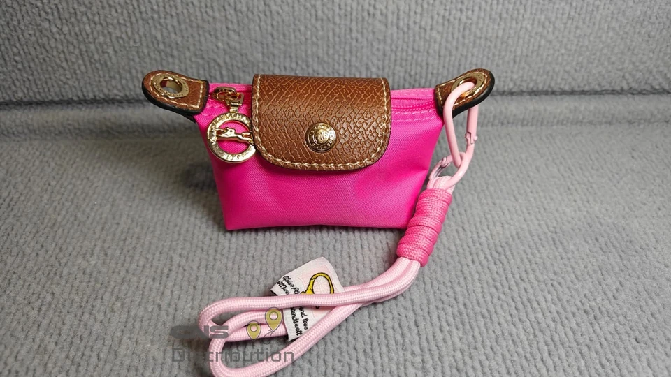 Longchamp Le Pliage Lona Monedero Bolsa Papel Rosa NUEVO STOCK EN EE. UU. Y ENVÍO Foto 1 de 4