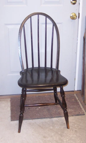 Black Distressed Finish Dinette Chair / Desk Chair / Sidechair  (SC9) Cover