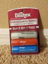 Blistex Enhancement Series 3 sticks SPF 15- EXP 6/24  Moisture Renewal Soft GIFT