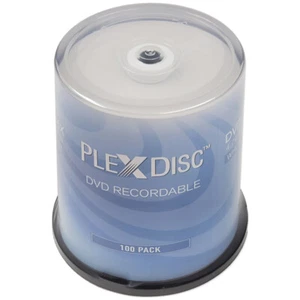 3000 PC PlexDisc 16X 4.7 GB DVD-R White Inkjet Printable Disc Cake Box 632-215