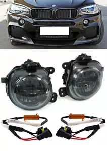 BMW X5 F15 F85 X6 F16 F86 pair smoke smoked LED L.E.D. fogs foglamps foglights - Picture 1 of 1