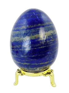 BUTW Afghanistan lapis lazuli egg healing stone carving with stand 1482R abe - Picture 1 of 3