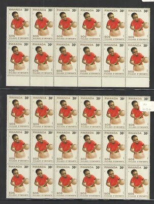 Ruanda Scott 1981 # 1020 + 1021 {bloques de 12 + bloques de 18} MNH Foto 1 de 2