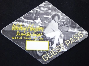 WHITNEY HOUSTON BACKSTAGE PASS I'M YOUR BABY TONIGHT TOUR "GUEST" UNUSED 1991-92 - Picture 1 of 2