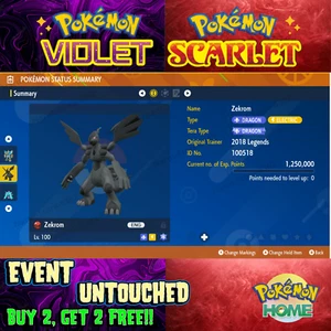 Zekrom 2018 Legends US-Target🌟 Event Untouched for 🔥Pokémon Scarlet & Violet🔥 - Picture 1 of 1