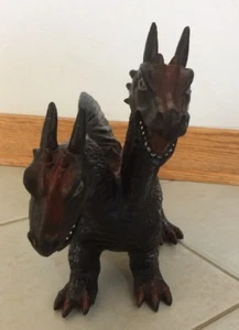 Riesiger Tierplanet 2-köpfiger Drache 17 Zoll lang schwarz rot Polyester - Major Trading - Bild 1 von 10
