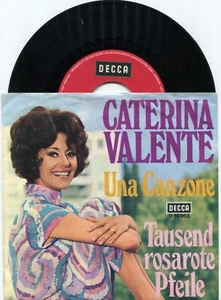 Single Caterina Valente: Una Canzone / Tausend rosarote Pfeile (Decca D 19 963)  - Foto 1 di 1