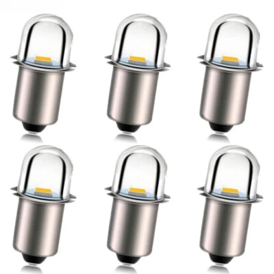 6X P13.5S White LED Flashlight Bulbs Replace For Hitachi UB10DL 10.8V Flashlight - Image 1 of 4