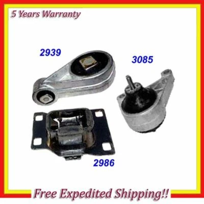 Fits:02-03 Ford Focus 2.0L DOHC SVT Hatchback Motor & Trans. Mount Set 3PCS M612 - Image 1 of 4