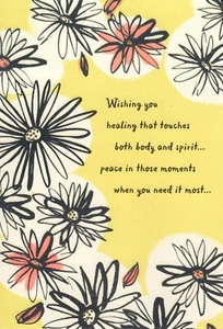 Encouragement Heal Healing Body Spirit Peace Flowers Hallmark Greeting Card - Picture 1 of 3