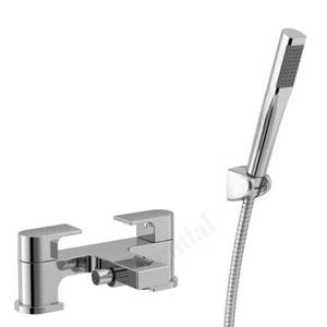 Essential Dusk Bath Shower Mixer Tap, 2 Tap Holes, Handset And Hose, Chrome - Picture 1 of 1