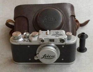 Leica II D Olympia 1936 copia cromada en estuche de cuero (copia FED-Zorki) - Imagen 1 de 5