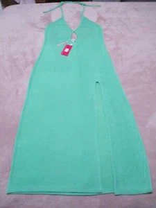 NEW WITH TAGS BEGINNING BOUTIQUE SIZE 14 GREEN HALTER NECK DRESS, STRETCHY - Picture 1 of 10