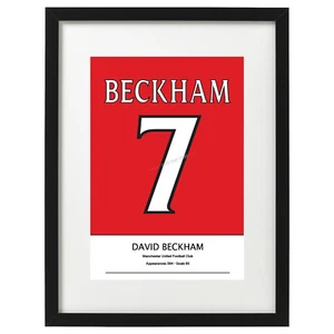 David Beckham Manchester United 7 Trikot Kunstdruck / Poster - Bild 1 von 2