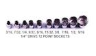 NEW CRAFTSMAN 10 pc 1/4 INCH DRIVE STANDARD SAE 12 POINT SHALLOW SOCKET SET