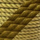 8mm Natural Gold Cotton Rope, 3 Strand, Coloured Cotton Rope - Select Length