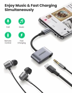 UGREEN USB-C TO 3.5 MM + USB-C | PD 30W | 24-BIT/96KHZ | DAC SPLITTER Adapter - Picture 1 of 4