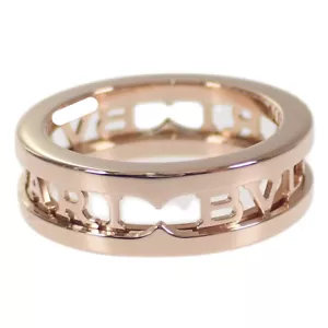 Bvlgari B.Zero1 Logo Spiral Au750 18K Rose Gold Ring #47 US Size 4 4.9g w/Box - Picture 1 of 7