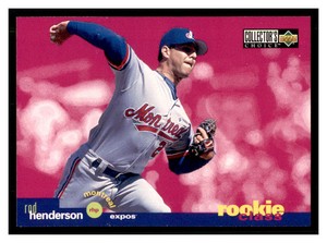 1995 Collector's Choice #12 ROD HENDERSON RC Montreal Expos ~D3B