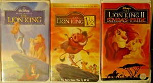 VHS Lot of 3 Lion King (Masterpiece), King II, King 1 1/2 (Elton John Music) - Picture 1 of 2