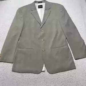 Nautica Men's 42 Regular 100% Silk Sage Green/Gray Suit Jacket Sport Coat 42R - Picture 1 of 15