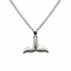 Island Heritage Silver Tone Charm Necklace Whale Tail