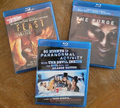 Blu-Ray 3 Movie Pack Feast The Purge Paranormal Activities  - Bild 1 von 4
