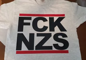 Antifa Antifascist FCK NZS Protest T shirt tee - Picture 1 of 1