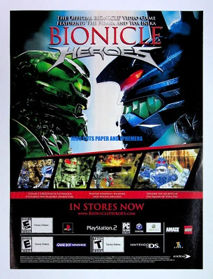 Bionicle Heroes Amaze Eidos 2006 Lego Trade Print Magazine Ad Poster ADVERT - Image 1 of 2