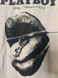 ⭐️Unikat HOMME FEMME PLAYBOY ZUNGENGEBUNDEN Gr. M beige & schwarz TEE selten Sommer 2024 - Bild 1 von 9
