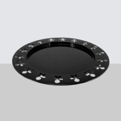 Alessi Girotondo Round Tray in Black - Image 1 of 4