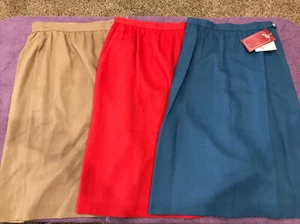 NWT Vintage Look JH COLLECTIBLES Red Blue & Tan Skirts sz 10 & 12 3 pc Lot - Picture 1 of 23