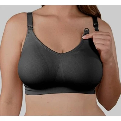 New /read-BRAVADO DESIGNS size: L Seamless Wireless Maternity Plunge Nursing Bra - Image 1 of 4