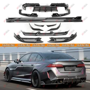 Kit divisor alerón faldones laterales delanteros y traseros de fibra de carbono seco para BMW M5 G90 - Imagen 1 de 26