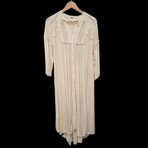 Free People Fine And Mellow Blouse Long Dress Boho Upcycle DIY Victorian Ghost - Picture 1 of 23