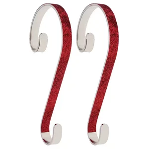 6 Zoll Stahl rot Glitzer Strumpf Schnörkel Halter (2er Pack) - Bild 1 von 12