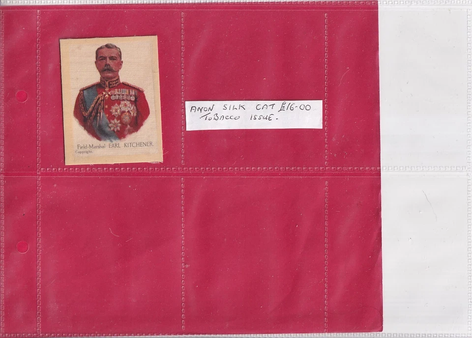 ANONYMOUS SILK - FIELD MARSHALL EARL KITCHENER - TYPE CARD - Image 1 of 1