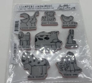 Tim Holtz Stampers Anonymous Cling Rubber Stamp Set – Funny Farm CMS361 - Picture 1 of 2