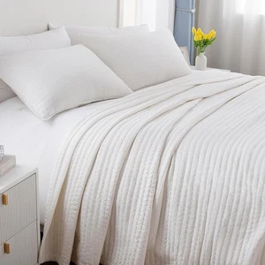 Dawndior King Quilt Set – 104"x90" Soft Washed 3-Layer Lightweight Bedspread - Picture 1 of 5