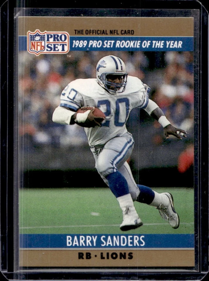 1990 Pro Set FACT Cincinnati Barry Sanders #1 Lions - Image 1 of 2