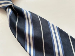 Burberry London Tie Made In Italy Regimental Stripe Navy - Picture 1 of 3