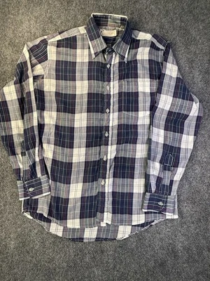 Camisa Arnold Palmer De Colección Para Hombres Mediana Azul Gris A Cuadros Abotonada Informal Golf Foto 1 de 4