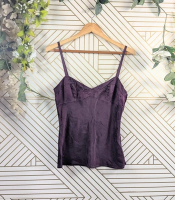 Express Design Studio Women's Purple Blouse Silk Tank Top Y2K Size Small - Image 1 of 4