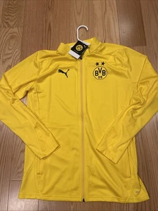 PUMA BVB Borussia Dortmund TRAINING JACKET Sz M 777615 Men’s FZ Jacket NWT - Picture 1 of 11