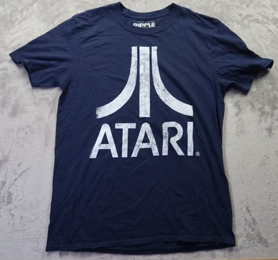 Camiseta ATARI Para Hombre Talla S Ripple Junction Vintage Años 80 Estilo Azul Blanco Logo Foto 1 de 4
